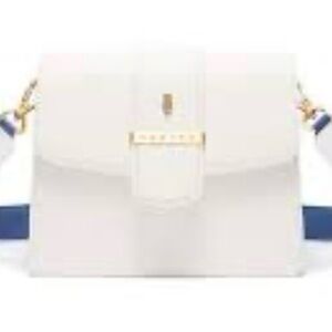 Carolyn Elegant White Handbag come with two straps and hanging mirror